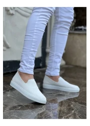 BZ Moda B114 Bt Laced Orthopedic Sole Knitwear Men's Classic Shoes White