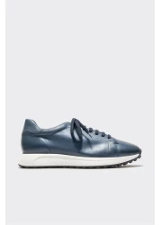 Elle Blue Leather Men's Sports Shoes