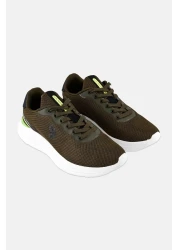 U.S. Polo Assn. Men Lace Up Brand Logo Casual Shoes, Olive