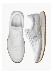 Lee Cooper Men's Logo Detail Sneakers with Lace-Up Closure