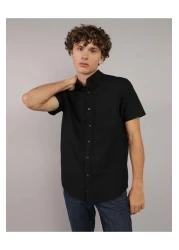 American Eagle Ae Short-sleeve Slim Fit Button-up Shirt