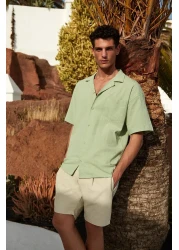  Collection Green Oversize Fit Summer Cotton Shirt Tmnss23Go00080