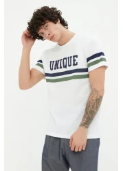  Collection College Printed White Cotton T-Shirt - Regular Fit TMNSS20TS1836