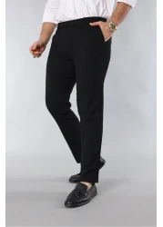 MY VİNTAGE Men's Italian Cut Slim Fit Narrow Leg Fabric Trousers