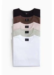 H&M 5-pack T-shirts Slim fit