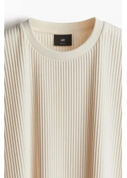 H&M Loose Fit Pleated T-shirt