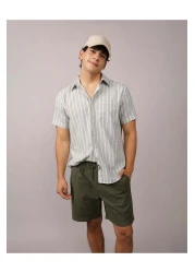 American Eagle AE Poolside Plaid Button-Up Shirt