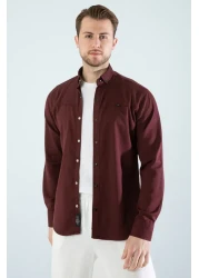 YXC Trend Maker قميص جينز رجالي أزرق بقصة ضيقة بدون جيوب