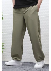 WAFRA Men's Baggy Trousers - Adjustable Leg and Lycra Parachute Fabric