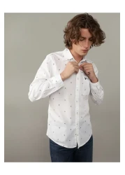 American Eagle Ae Slim Fit U-0153-2580-101 Everyday Button-Up Shirt