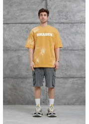 NOMARC Mustard Brabus Written Oversize Tshirt