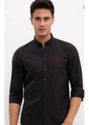 U.S. Polo Assn. قميص رجالي أسود