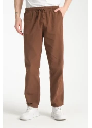 Klothy Kety Men's Comfortable Linen Look Trousers