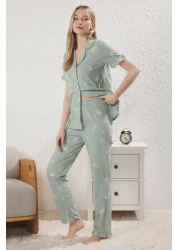  Collection 100% Cotton Flor Print Pajamas Set Thmss24Pt00227