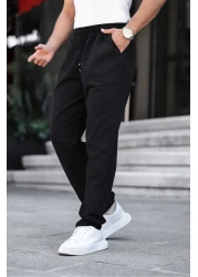 a02teks Black Linen - Relaxed Fit Trousers