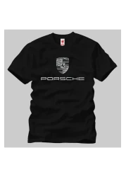 Crazy Porsche Black Logo Men's T-Shirt