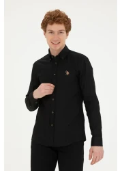 U.S. Polo Assn. U.S. Polo Logo Button Collar 100% Cotton Slim Fit Shirt Men's SHIRT G081SZ0041826727
