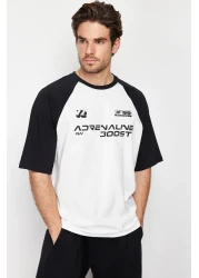  Collection Black Oversize/Wide Cut 100% Cotton Printed Tok Fabric T-Shirt Tmnss24Ts00139