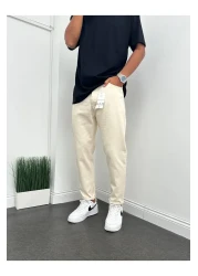 BDRMAN Boyfriend Cream Color Trousers