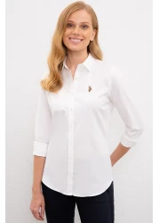 U.S. Polo Assn. White Women's Woven Shirt