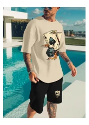 FAEL LİFE Unisex Sort Thsort Suit with Printed Dice