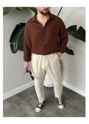 JACK CAPRİO Men's Regular Lycra Wrinkle Resistant, Anti-Sweat, Non-Showing Aerobin Fabric Shirt