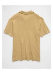 American Eagle AE Washed Sweater Polo Shirt