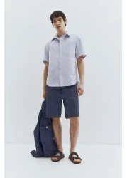 H&M Regular Fit Short-sleeved Oxford shirt