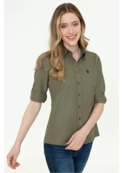 U.S. Polo Assn. Women's Green Shirt