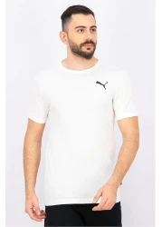 Puma Men Crew Neckline Brand Logo T-shirt, White