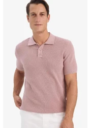 Defacto تي شيرت تريكو بأكمام قصيرة وياقة بولو من القطن بنسبة 100% E5866ax25sp