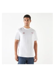 Lee Cooper تي شيرت مطبوع برقبة دائرية وأكمام قصيرة