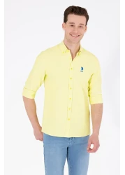 U.S. Polo Assn. Men's Neon Yellow Long Sleeve Basic Shirt 50262980 -Vr168