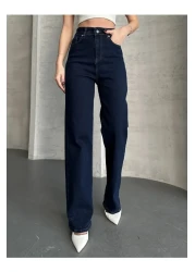 BEES JEANS Camelia Gold Ikon 90's Dark Blue Navy Blue Super Extra High Waist Palazzo Loose Jean Trousers