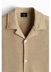 H&M Loose Fit Waffled resort shirt