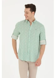 U.S. Polo Assn. Mint Colored Men's Shirt - Long Sleeve, Model 50264263 -vr090