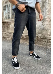 NO61 MAN Boyfriend Black Antique Washed Grinded Jeans