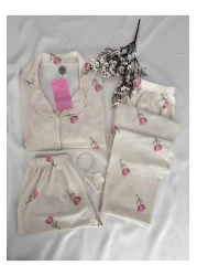 MH Moony Homewears 3-Piece Sulhen Combed Cotton Soft Pajamas Set