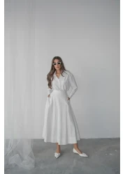 Swass Poplin Flared Pocket Skirt