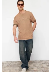  Collection Pale Effect Text Printed Oversize Cotton T-Shirt - TMNSS23TS00174