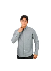 Giordano Men's Wrinkle-Free Cotton Oxford Long Sleeve Shirt
