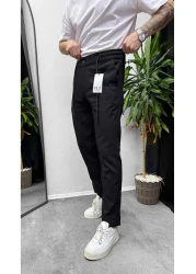 HBT Men's Belt Rope Detailed Dobby Linen Trousers