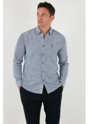 U.S. Polo Assn. U.S. Polo Logo Cotton Regular Fit Button Collar Shirt Men's Shirt G081Sz0042106210