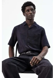 H&M Regular Fit Linen-blend resort shirt