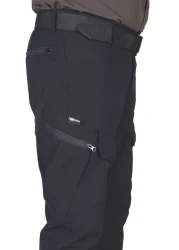 Nikbin Tactical Pants - Flexible, Lightweight, Lycra Cargo Pocket (Summer - Black)