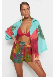  Collection Cotton Landscape Print Shirt and Shorts Beach Set - Tbess22Au0040
