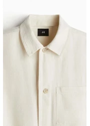 H&M Regular Fit Linen-blend overshirt