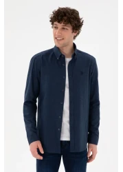 U.S. Polo Assn. Men's Navy Blue Long Sleeve Basic Shirt 50296757 -Vr033