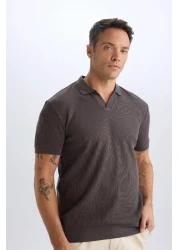 Defacto Regular Fit Short Sleeve Pleated Polo T-Shirt B6382Ax25Sp