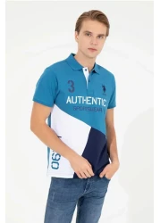 U.S. Polo Assn. Men's Petrol Polo Neck T-shirt